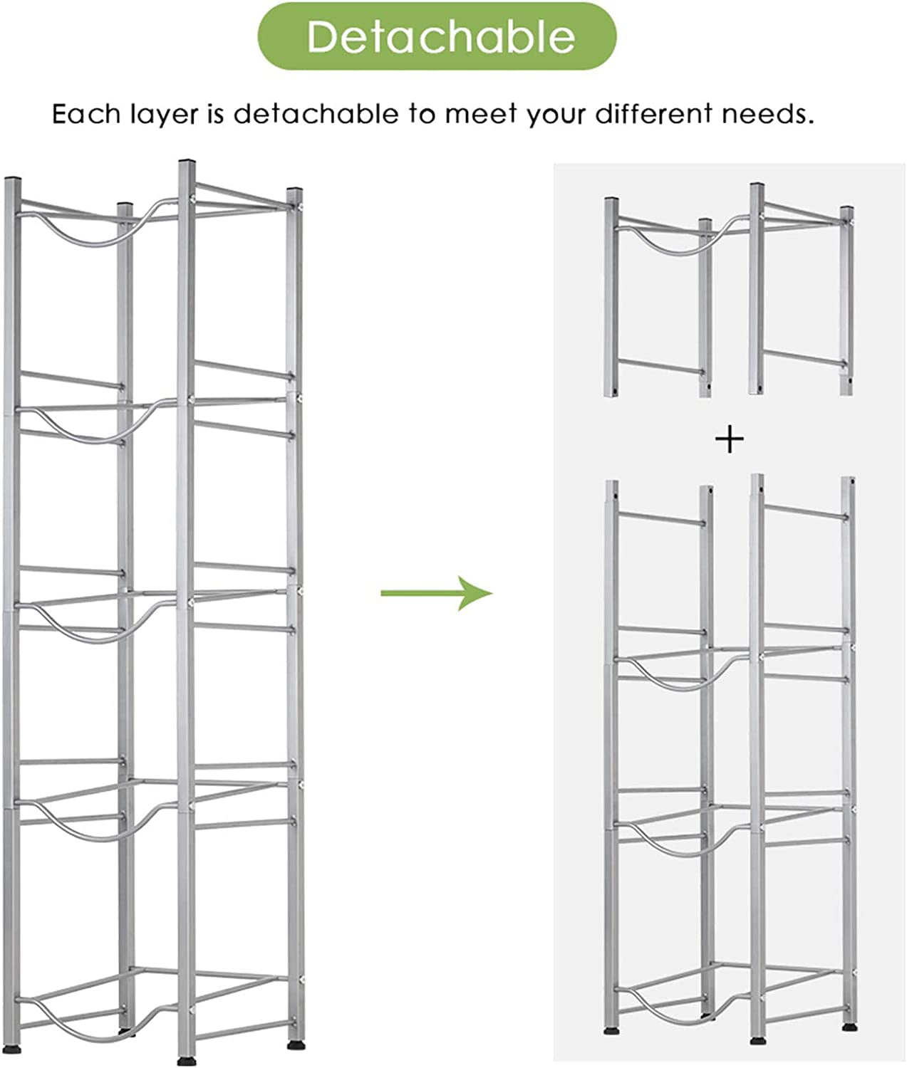Maximize Your Space with the 5-Tier Detachable Water Jug Rack – Perfect for Home, Office, and Kitchen!