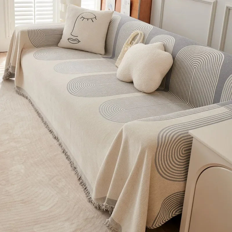 Stylish Nordic Throw Blanket: Perfect to Cozy Up Indoors, Outdoor Adventures, Picnics, and Beach Days!