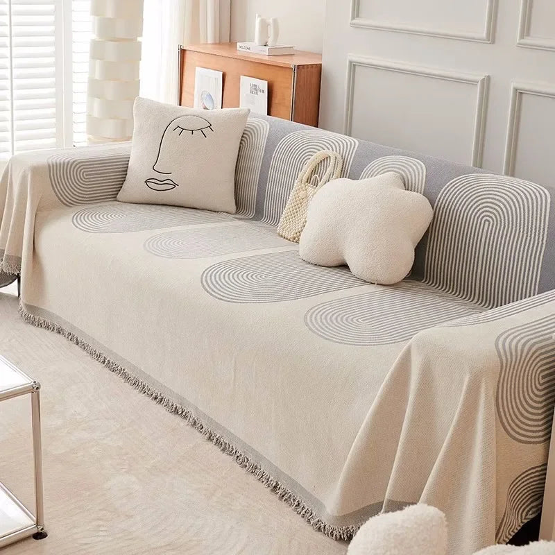 Stylish Nordic Throw Blanket: Perfect to Cozy Up Indoors, Outdoor Adventures, Picnics, and Beach Days!