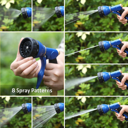Ultimate Heavy Duty Garden Hose Sprayer Nozzle - 8 Versatile Spray Patterns for Efficient Watering, Washing, and More - Durable Metal Design in Vibrant Blue